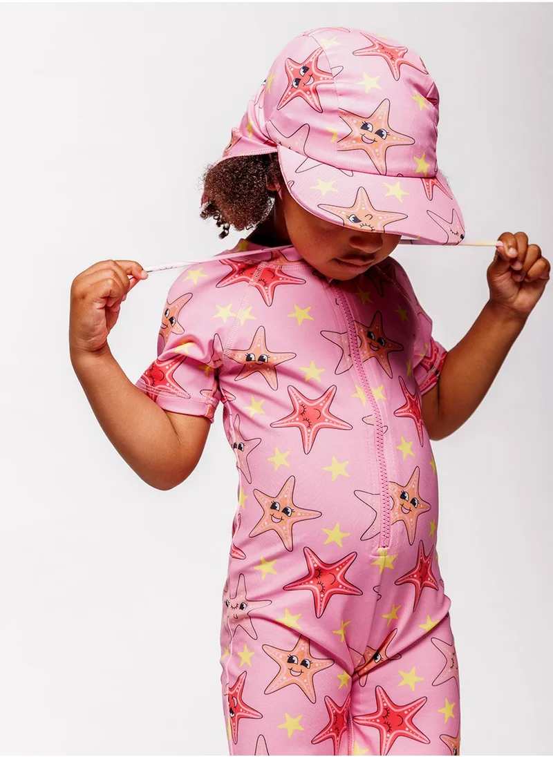 Småfolk UV50 sun hat with starfish