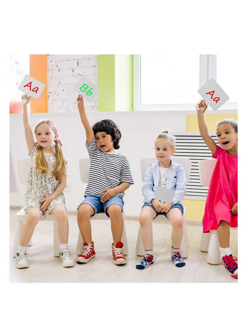 Excefore 5 Pack Double Sided Handheld Whiteboard, Dry Erase Answer Paddle, Suitable for Classroom, Office, Meeting (9.6x8inch)  - Image 5