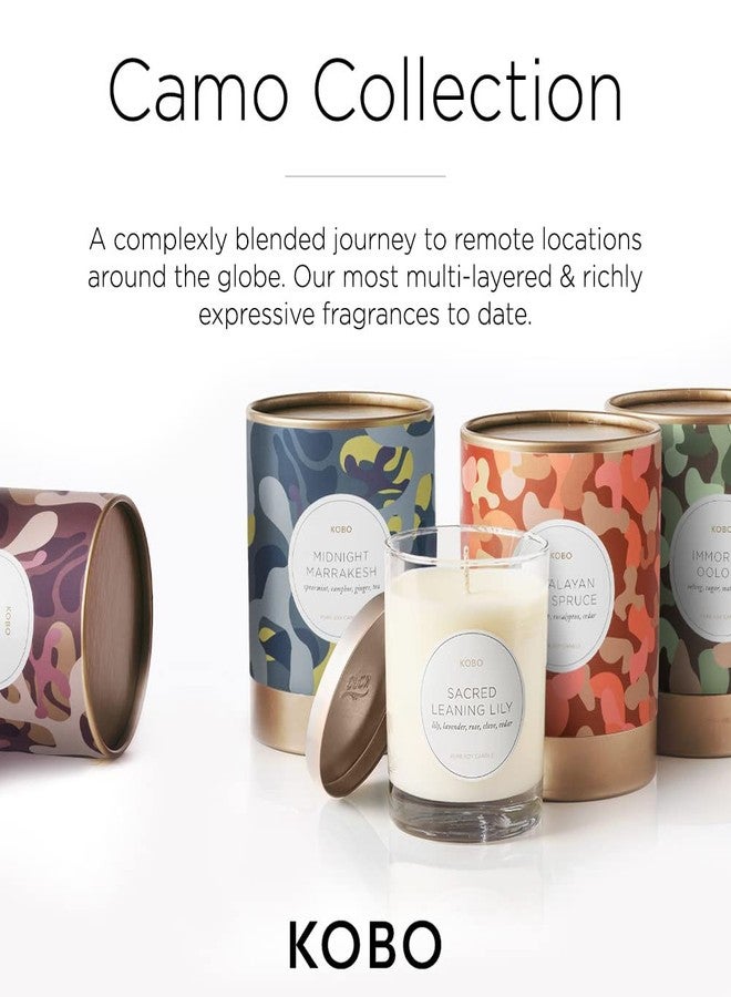 KOBO Sacred Leaning Lily Candle (11 oz) | 100% Pure Soy Candle | All Natural Scented Candle, Hand-Poured in USA | 80 Hour Long Burning Candles | Scented Candles for Home - Image 3