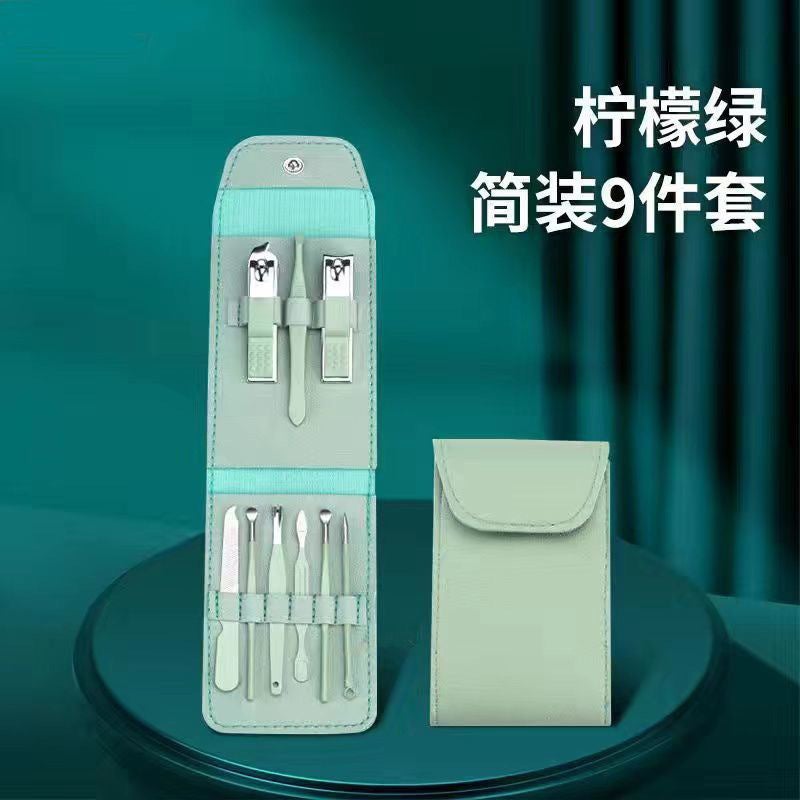 Nail Clippers Suit Full Set Of Nail Clippers Box Oblique Nail Clippers Pedicure Tools Ear Scoop Gift Logo - Image 1