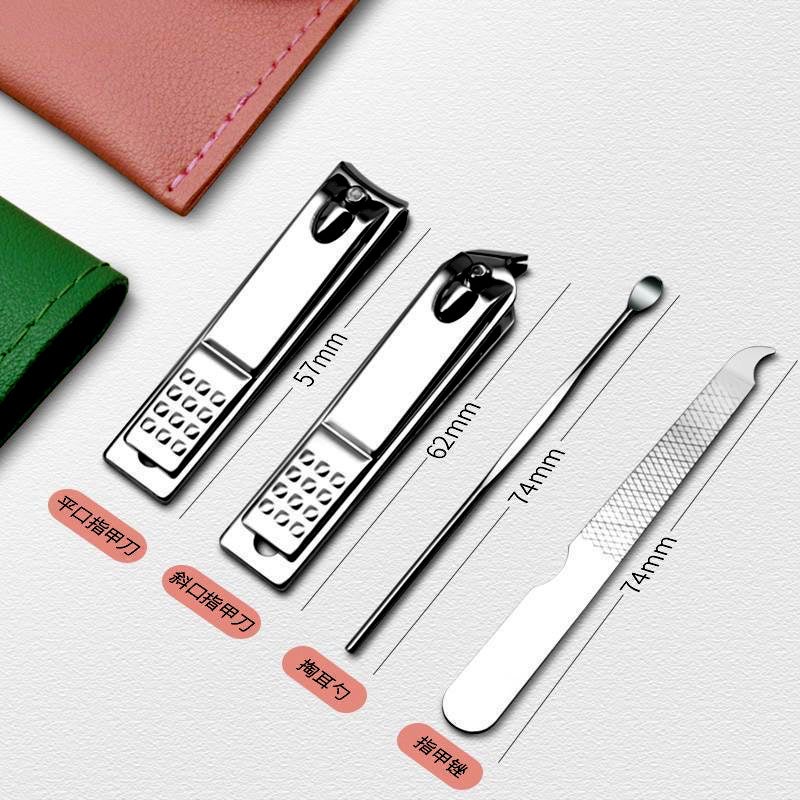 Nail Clippers Suit Full Set Of Nail Clippers Box Oblique Nail Clippers Pedicure Tools Ear Scoop Gift Logo - Image 5