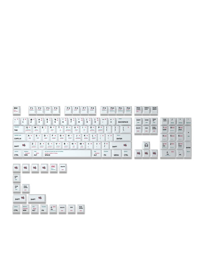 Generic Original Height PBT Five-sided Sublimation Keycap Game-Color:White Fox Girl Theme Xda Height 61 Keycaps  - Image 5
