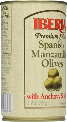Iberia Spanish Manzanilla Olives Stuffed with Anchovies, 5.25 Oz (Pack of 12) - Image 2
