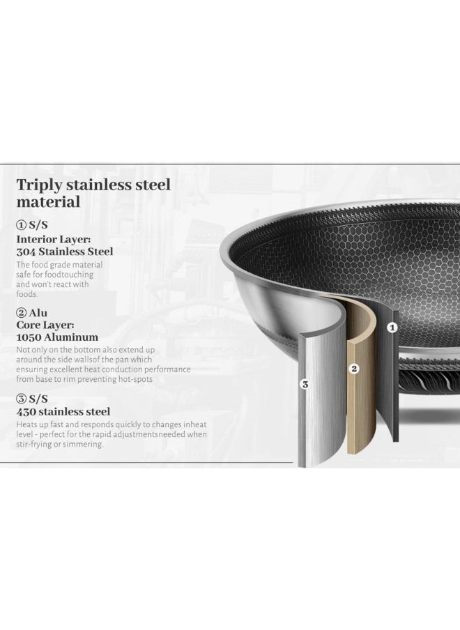 Generic - Stainless Steel Cooking Deep Frying Pan 24 cm - Image 1