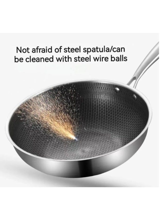 Generic - Stainless Steel Cooking Deep Frying Pan 24 cm - Image 1