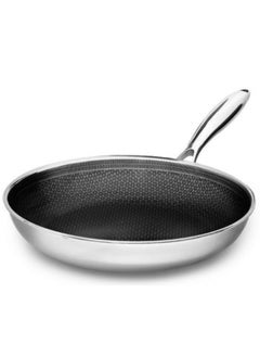 Stainless Steel Cooking Deep Frying Pan 24 cm