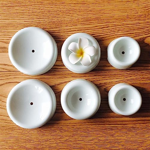 lasenersm 6 Pcs Button Shaped Fondant Forming Cups Fondant Drying Molds Flower Drying Moulds Sugar Cake Chocolate Flower Forming Cup Fondant Cups Drying Holder For Cake Decoration DIY Craft Art, White - Image 4