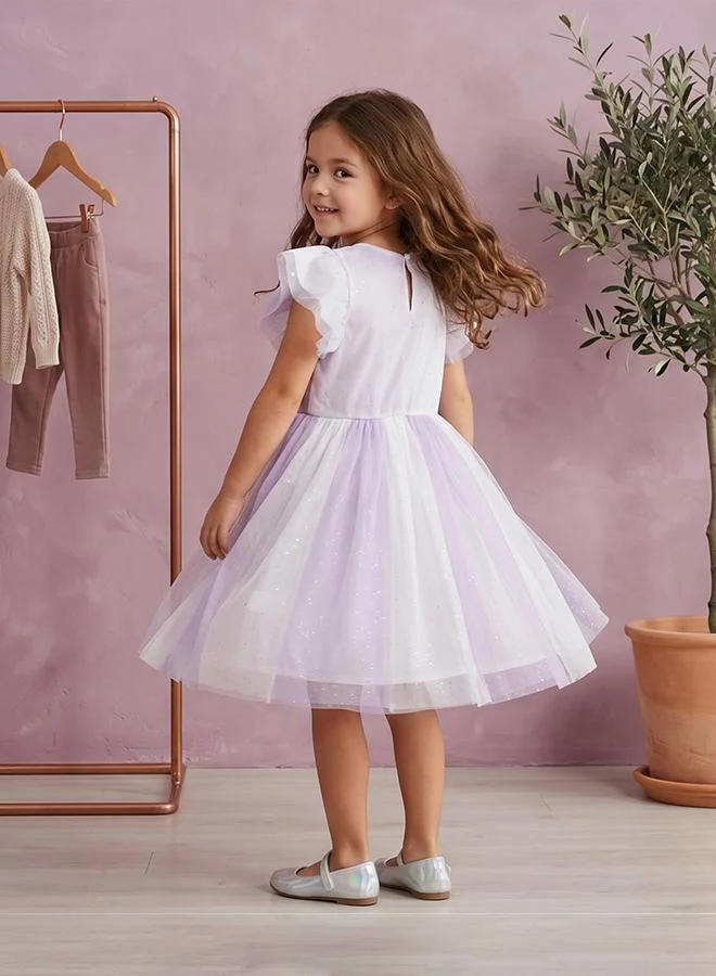 Babies & More Babies & More Toddler Girls Purple Short Sleeve Dress