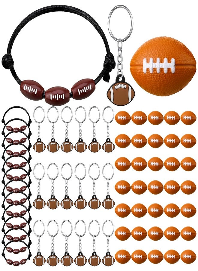 Nosiny 108 Pcs 36 Sets Football Party Favors Bulk Include Football Keychain Stress Balls Charm Bracelets Gifts for Team Birthday Party Supplies - Image 1