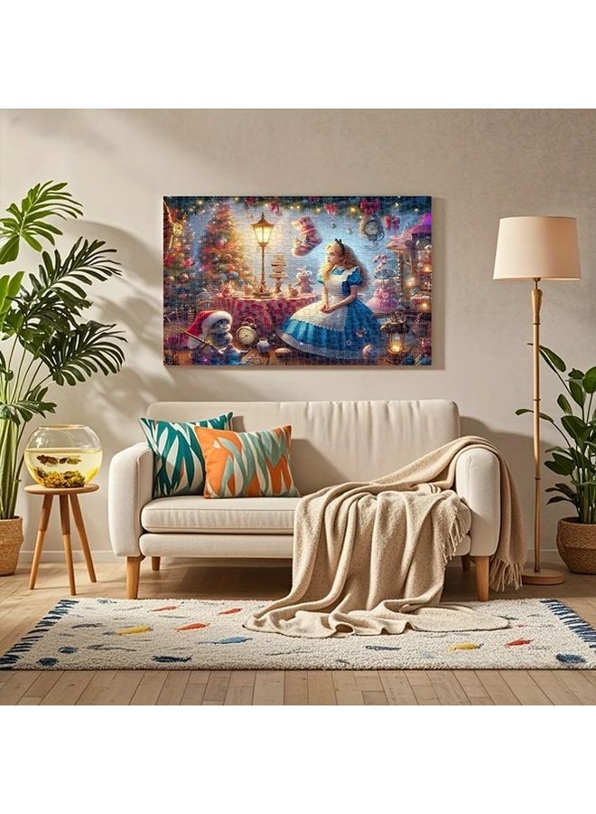 1000 قطعة لغز خشبي أليس في بلاد العجائب لعبة عائلية إبداعية مصغرة - Image 2