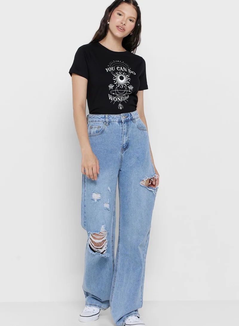 Ginger Regular Fit Graphic T-Shirt