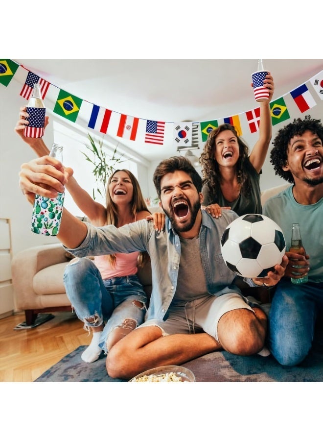 أعلام 48 دولة لزينة كأس العالم 2026، مجموعة أعلام شريطية لافتات كأس العالم، أعلام دولية من النايلون مزدوجة الوجه، زينة حفلات كأس العالم لكرة القدم للبارات، المنازل، والفعاليات الرياضية - Image 5
