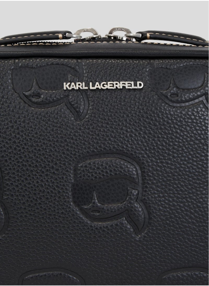 Karl Lagerfeld Paris - Karl Lagerfeld Grainy Leather Camera Bag - Image 1