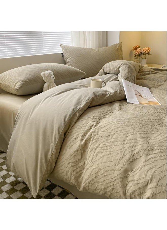 Generic 4-Piece Cotton Comfortable Set Bed Sheet Set Gift Birthday Gift Moving Gift  - Image 1