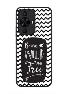 Stylizedd Rugged Black edge case for Huawei nova 12s / Huawei nova 11/ Huawei nova 12 Lite 4G, Slim fit Flexible Anti Drop Thin Cover - Brave, Wild And Free  - Image 1
