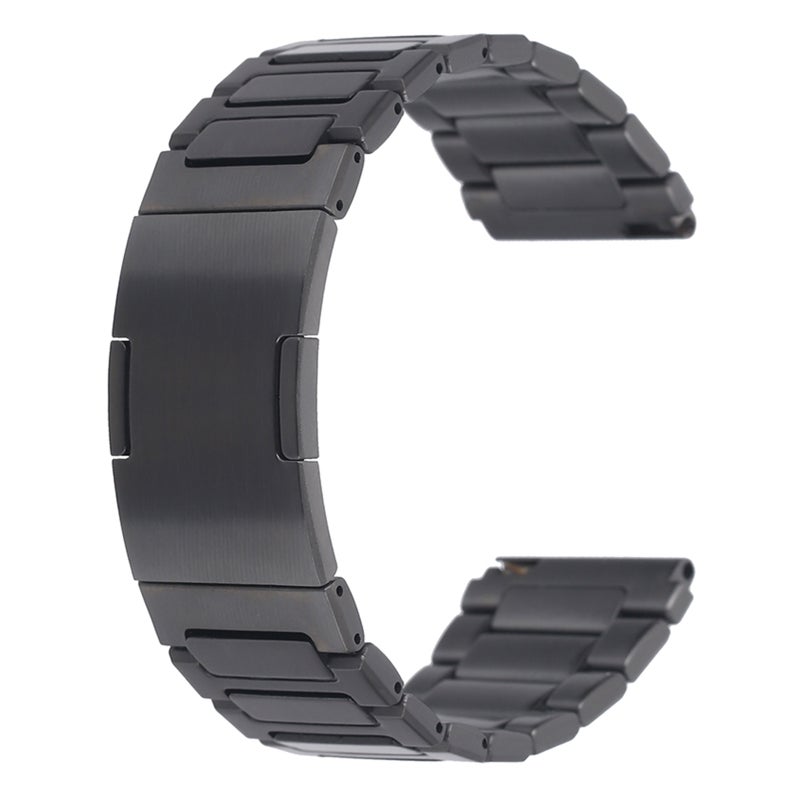 erorex For Huawei Watch Gt3 Pro 46Mm / Watch Gt3 46Mm H-Shaped Folding Buckle Stainless Steel Metal Watch Band(Gray) - Image 2