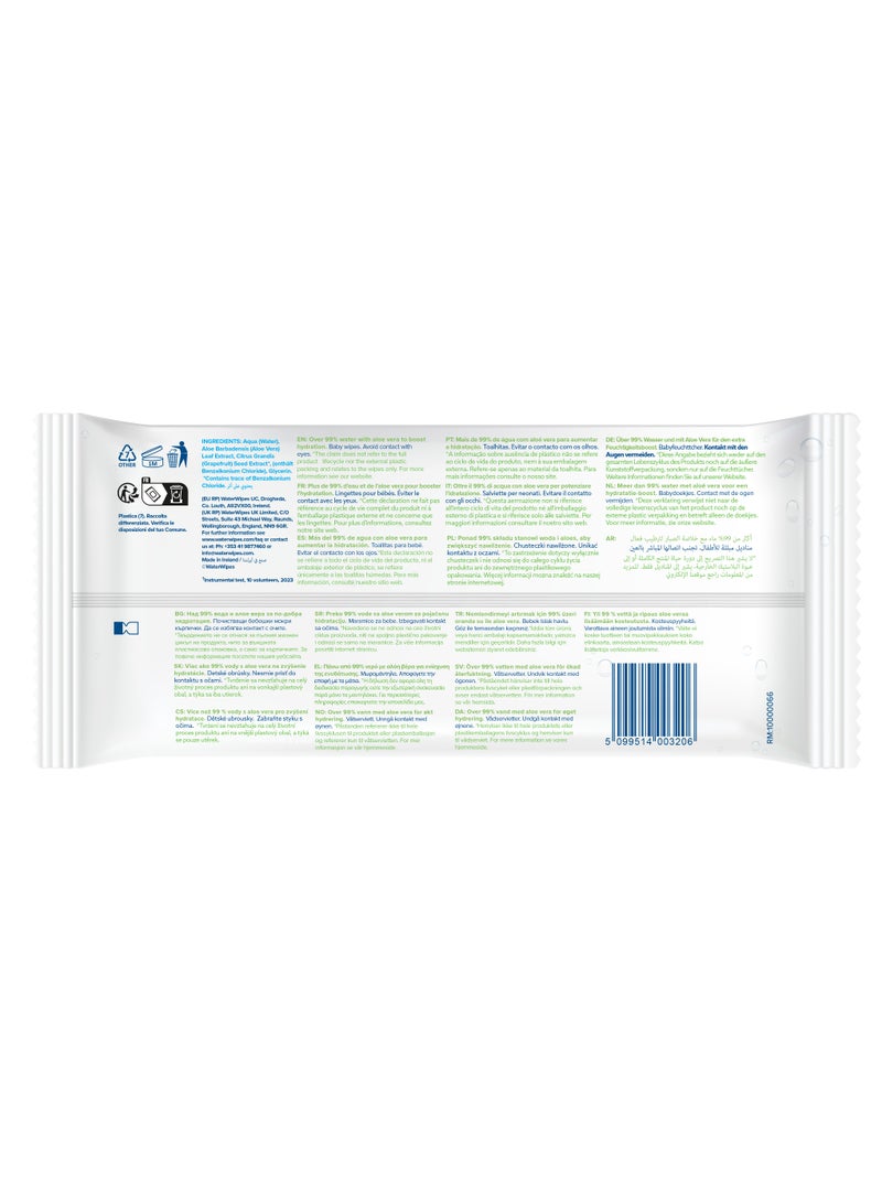 WaterWipes Hydrating Clean Baby Wipes with 99% Water & Aloe Vera Extract - Image 2