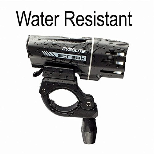 Cygolite Streak– 450 Lumen Bike Light– 5 Night Modes & Daytime Flash Mode– Compact & Durable– IP67 Waterproof– Secured Hard Mount– USB Rechargeable Headlight– for Road & Commuter Bicycles , Black - Image 2