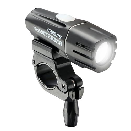 Cygolite Streak– 450 Lumen Bike Light– 5 Night Modes & Daytime Flash Mode– Compact & Durable– IP67 Waterproof– Secured Hard Mount– USB Rechargeable Headlight– for Road & Commuter Bicycles , Black - Image 1