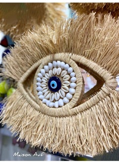 Maison Avf Eye Raffia Seashell and Glass Evil Eye Bead Model (Covered Area 40 Cm) M086 