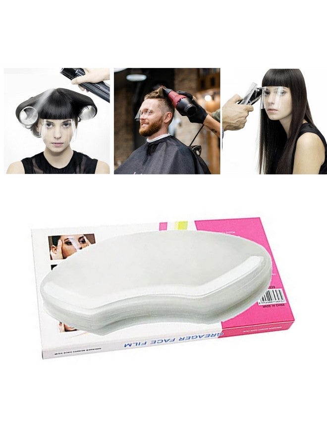 LWBTOSEE 50Pcs Disposable Hair Salon Masks Barber Supplies Transparent Plastic Face Shield For Hair Cutting And Coloring Face Protection - Image 1