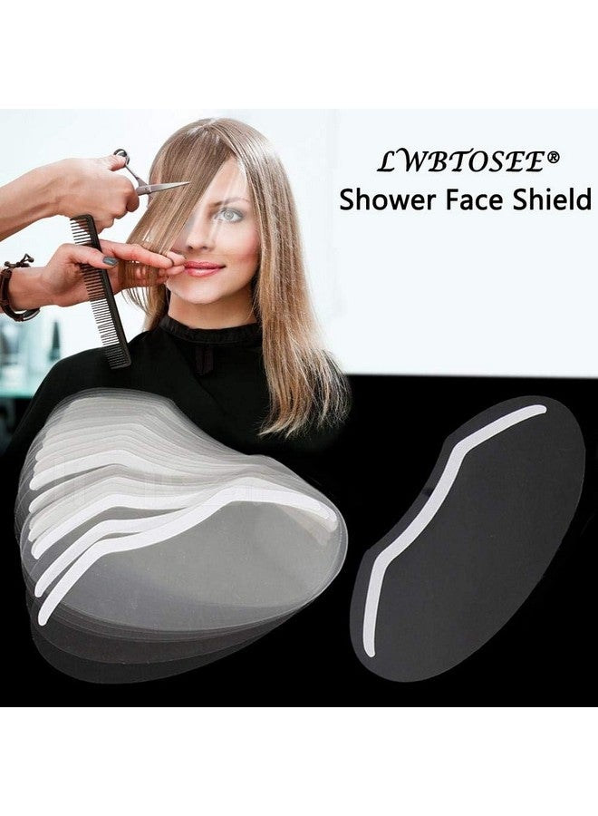 LWBTOSEE 50Pcs Disposable Hair Salon Masks Barber Supplies Transparent Plastic Face Shield For Hair Cutting And Coloring Face Protection - Image 5