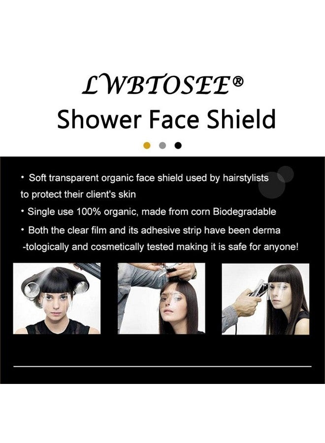LWBTOSEE 50Pcs Disposable Hair Salon Masks Barber Supplies Transparent Plastic Face Shield For Hair Cutting And Coloring Face Protection - Image 2