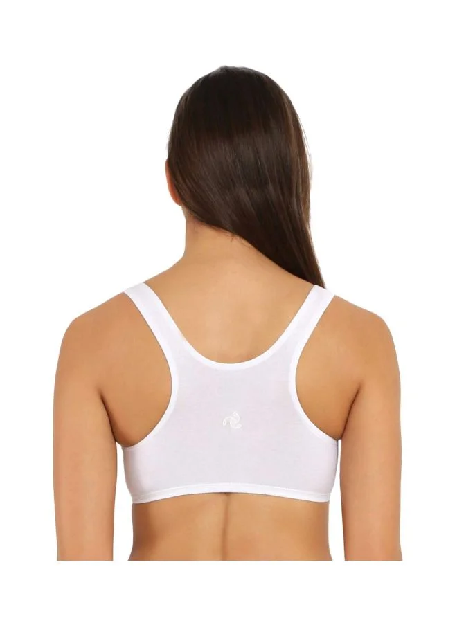 Jockey WHITE 1582 Women Super Combed Cotton Elastane Stretch Slip On Crop Top With Stay Fresh Treatment for Women | Best Price UAE