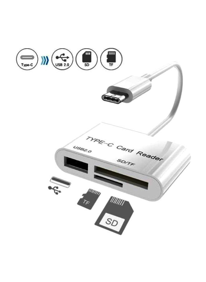NIBEMINENT All In One Card Reader Adapter Cable For Macbook Pro White  - Image 2