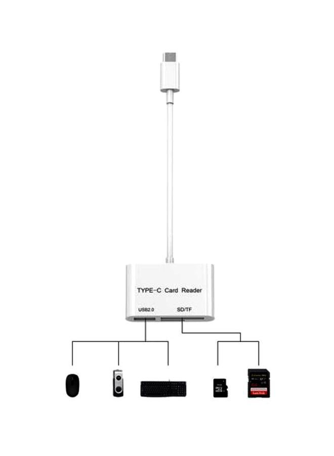 NIBEMINENT All In One Card Reader Adapter Cable For Macbook Pro White  - Image 4