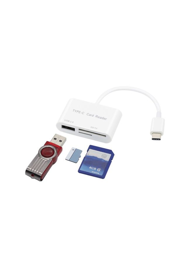 NIBEMINENT All In One Card Reader Adapter Cable For Macbook Pro White  - Image 5