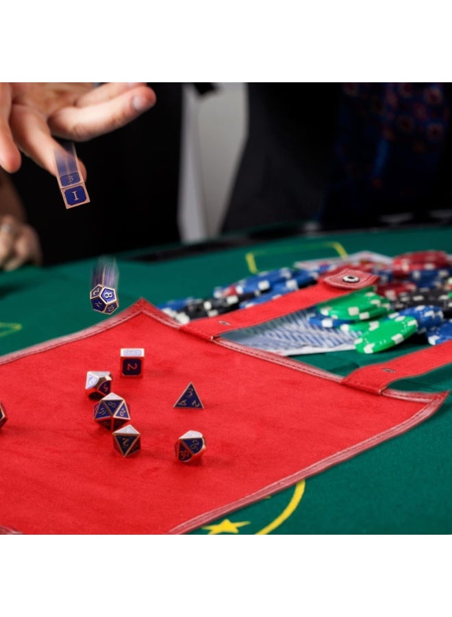 Dice Mat Tray Rolling Mat with Zipper, PU Leather Folding Scroll Dice Bag Dice Holder Dice Table Christmas Game Accessories - Image 4