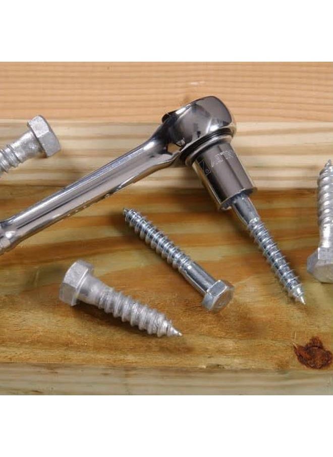 Hillman 5-Piece Zinc Plated Corrosion Resistant Sturdy Hex Head Lag Screw Silver 1/4-20 x 6inch 230036  - Image 4