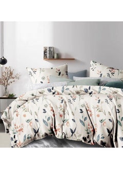 طقم ملايات Serenity Leaves - بدون حشوة - 6 قطع - 4 أغطية وسائد - 1 ملاية سرير - 1 غطاء لحاف  مقاس كينج:  غطاء لحاف: 220×240 سم ملاية بمطاط: 200×200 سم + 30 سم أغطية وسائد: 50×75 سم