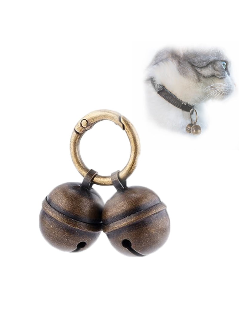 CMGTYYD 1 Piece Dog Bell Set, Super Loud Dog and Cat Collar Bells, Vintage Copper Collar Pendant with Key Ring for Pet Tracking  - Image 1