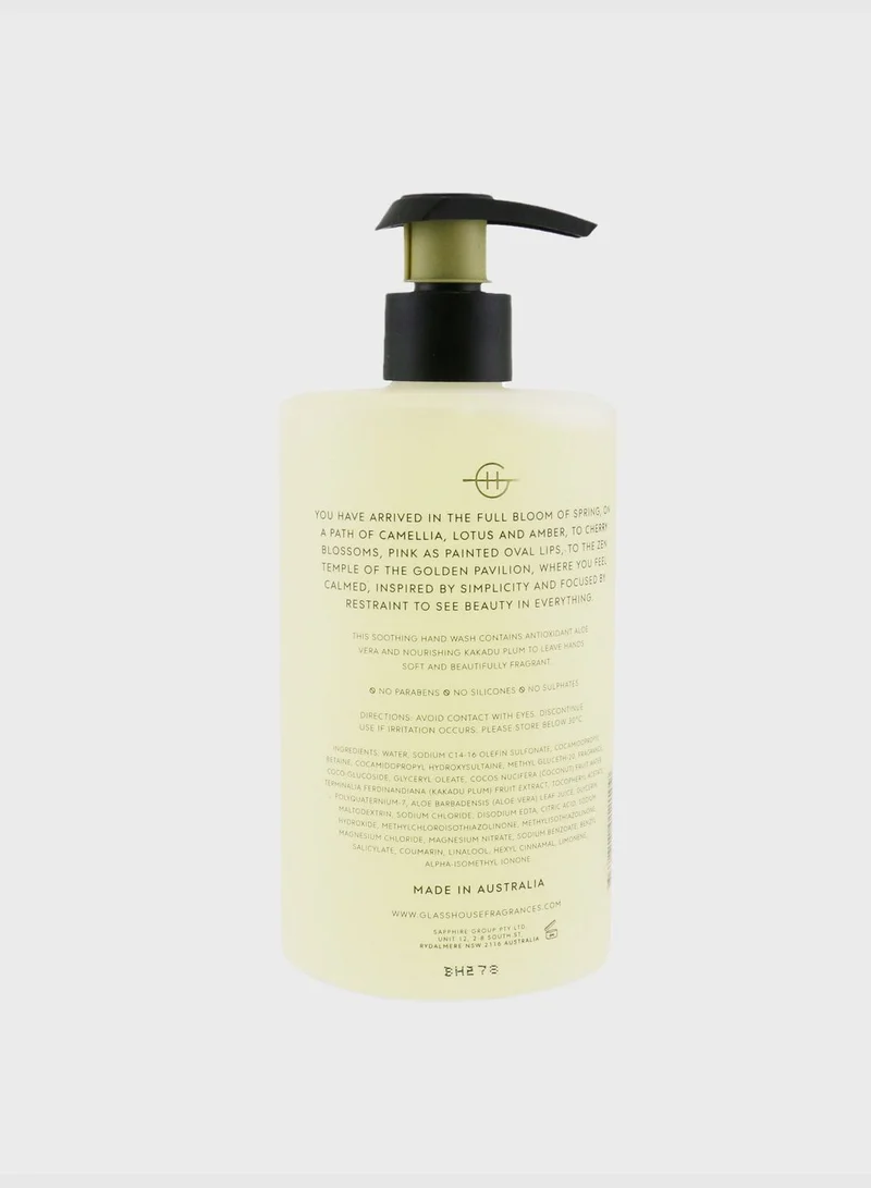 GLASSHOUSE Hand Wash - Kyoto In Bloom (Camellia & Lotus)
