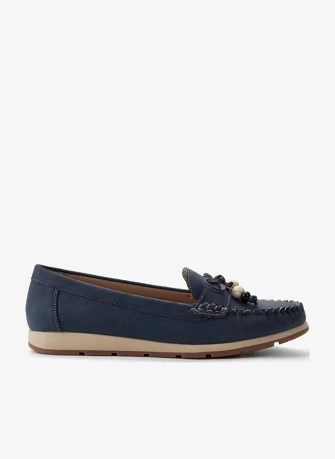 Le Confort BLUE Women Beaded Bow Moccasins for Women | Best Price UAE