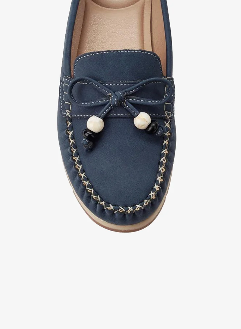 Le Confort BLUE Women Beaded Bow Moccasins for Women | Best Price UAE