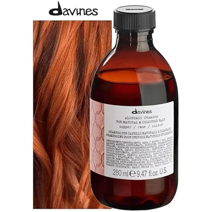 Davines ALCHEMIC SHAMPOO - # COPPER (FOR NATURAL & COLOURED HAIR) 280ML/9.46OZ - Image 3