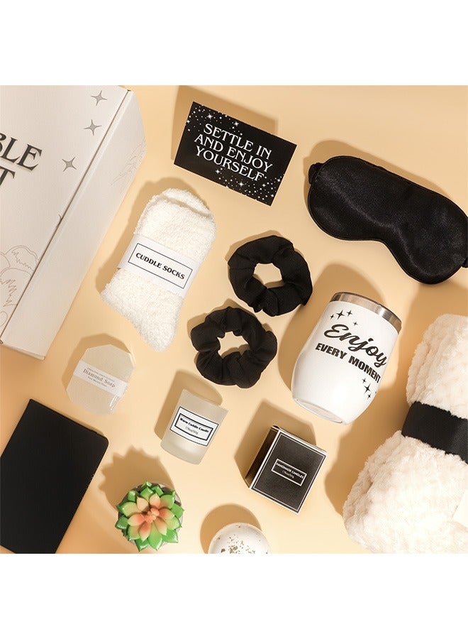 Beauenty Premium 12-Piece Self-Care & Gift Set | Plush Cuddle Blanket, Silky Eye Mask & Exclusive Essentials – Ideal for Gifting - Image 3