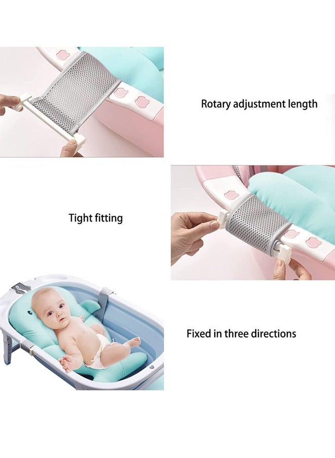 وسادة استحمام الأطفال، وسادة قابلة للتعديل غير قابلة للانزلاق لدعم الأطفال الرضع أثناء الاستحمام، وسادة استحمام للأطفال في حوض الاستحمام، سجاد مقعد حوض الاستحمام للمواليد الجدد، دعم استحمام الرضع، منظم للاستحمام، من 0-12 شهرًا - Image 2