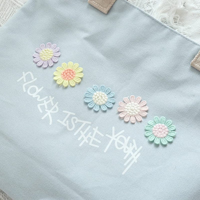 20pcs Flower Shaped Sewing Patches Decorative Appliques for Clothes Embroidery - Image 4