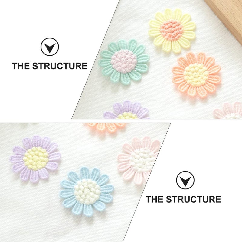 20pcs Flower Shaped Sewing Patches Decorative Appliques for Clothes Embroidery - Image 5