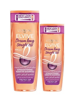 L'OREAL PARIS Elvive Dream Long Straight Shampoo 600ml + Shampoo 400ml For Long Frizzy Hair  - Image 1