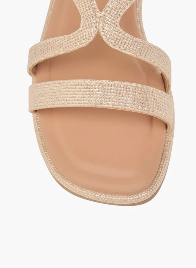 Little Missy Girls Strappy Sandals With Hook And Loop Closure