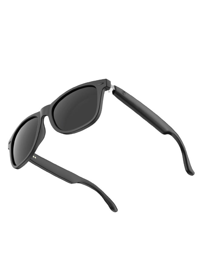 Trands SG3158 Smart AI Audio Glasses with Bluetooth 6.0, Polarized Lenses, AI Voice Assistant & Magnetic Charging - Black - Image 1