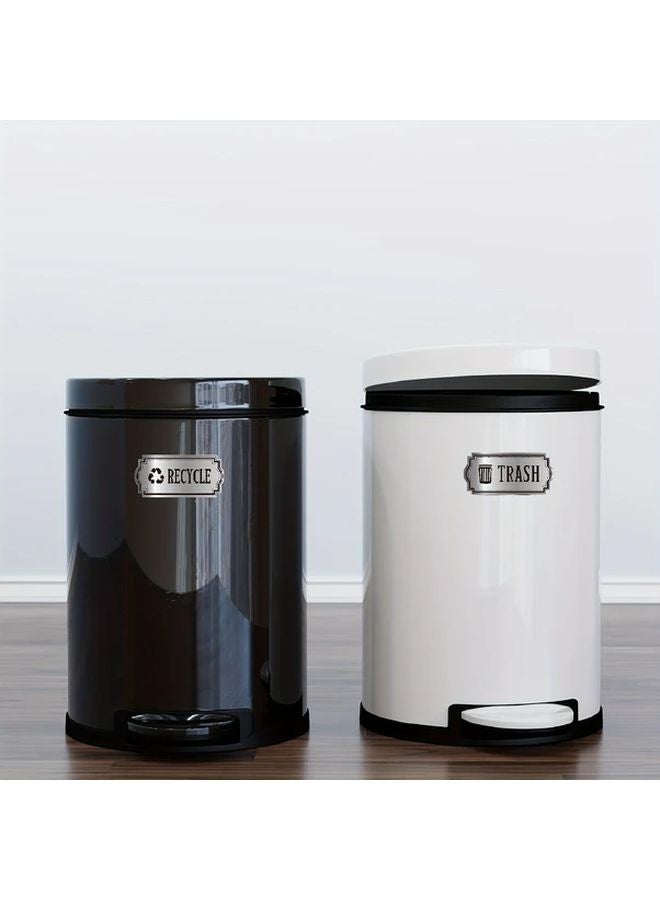 10 Pack Silvery Recycle Trash Bin Decals Durable Weatherproof Self Adhesive Labels - Image 4