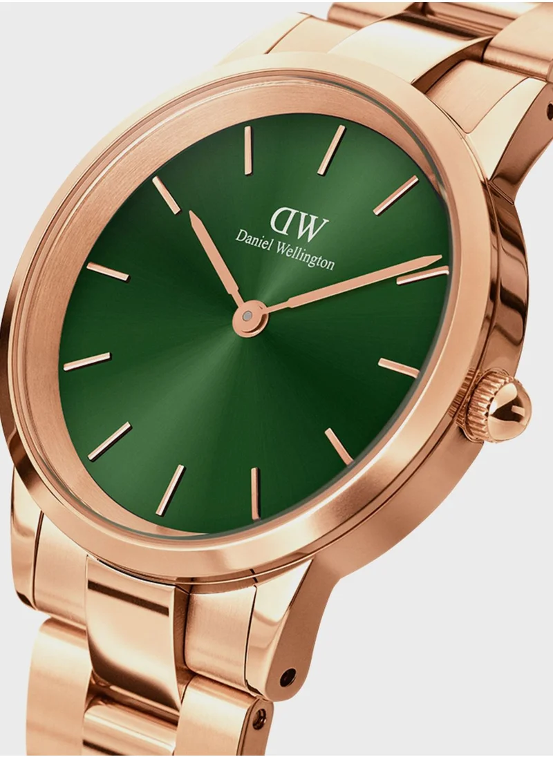 DANIEL WELLINGTON Iconic Link Emerald Rose Gold Watch, 32Mm