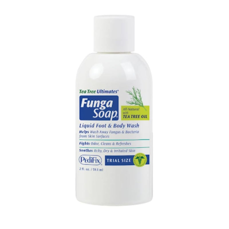 pedifix FungaSoap Tea Tree Oil Foot Body Wash 2 oz Travel Size Small Bottle for Itchy Skin Odor Fungus Care Perfect for OntheGo Use Same Formula as Larger Sizes - Image 1