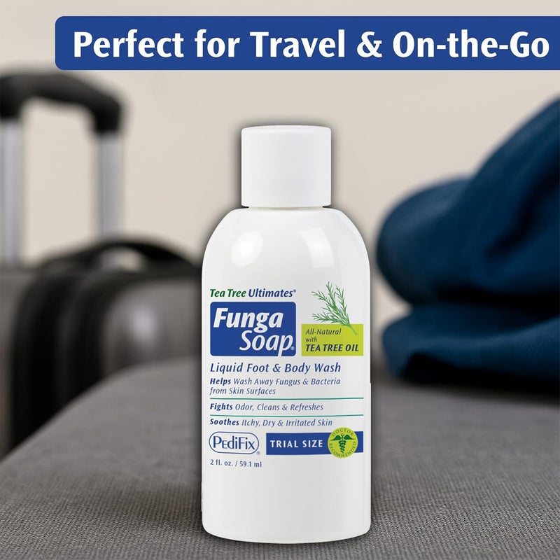 pedifix FungaSoap Tea Tree Oil Foot Body Wash 2 oz Travel Size Small Bottle for Itchy Skin Odor Fungus Care Perfect for OntheGo Use Same Formula as Larger Sizes - Image 2